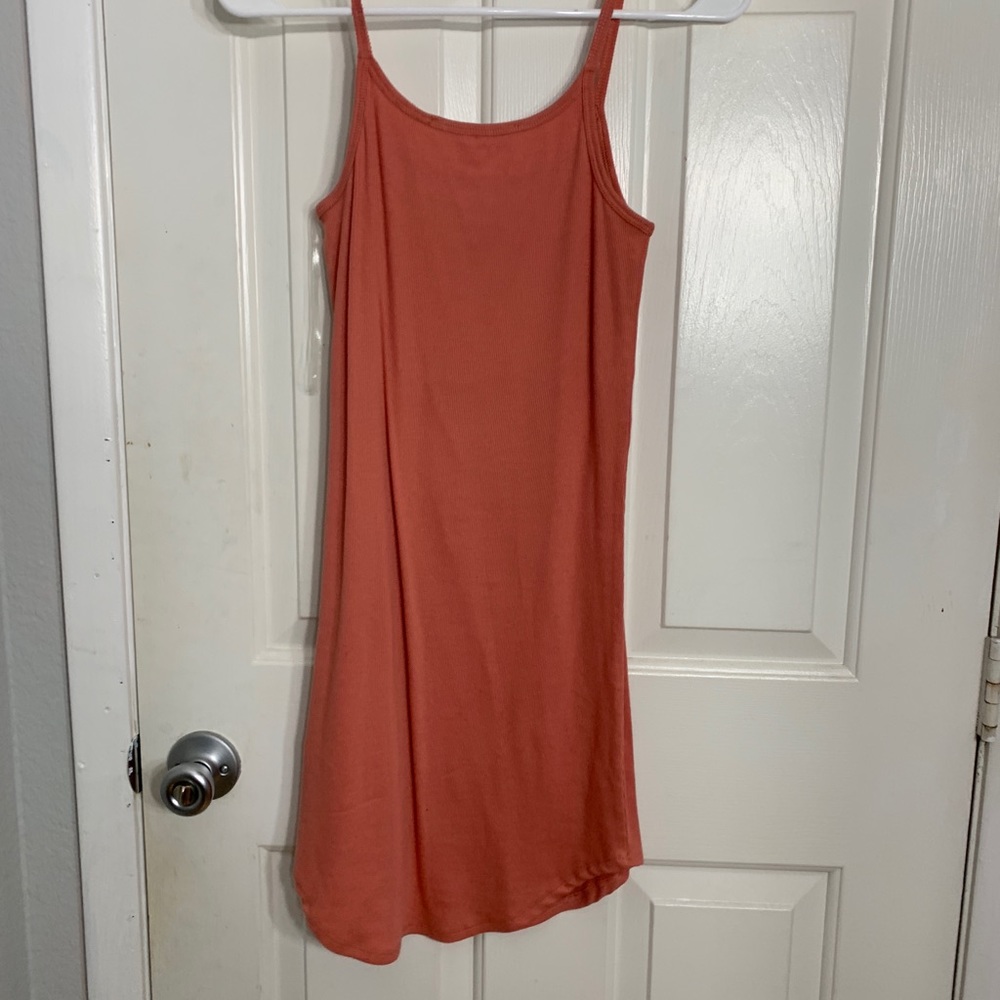 pink spaghetti strap dress